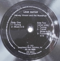Lead Guitar - Harvey Vinson & The Mustangs Lyntone - LYN 6864/5 - 1972 LGLYN 6864:5
