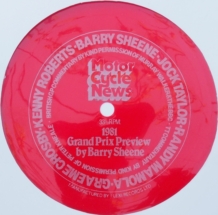 1981 Grand Prix Preview By Barry Sheene Motor Cycle News Flexi Records Ltd Features the wonderful Murray Walker too! MCN