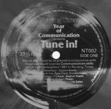 Nursing Times Year Of Communication Presents Tune In! Sound For Industry - NT002 - 1981 Fantastic for out takes! NT002SFI