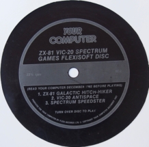 ZX-81 VIC-20 Spectrum Games Flexisoft Disc - Your Computer - YC 3 - 1982 Flexi Records Ltd. YC 2